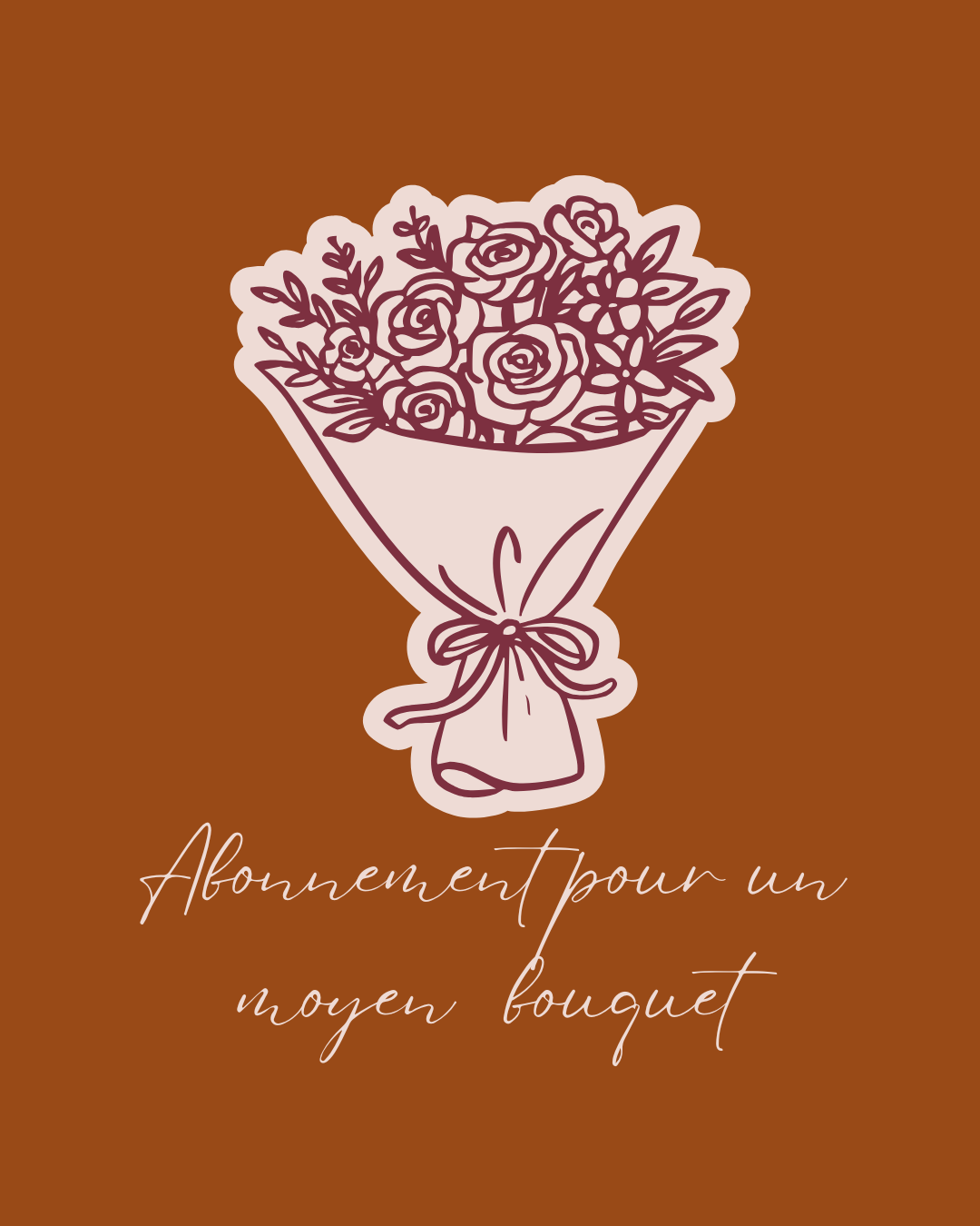 Abonnement pour un bouquet de fleurs fraîches (Moyen bouquet)
